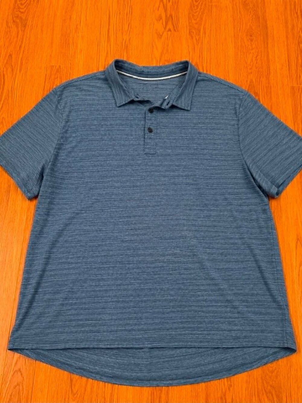 George Men's Dark Blue Pinstripe Button-Up Shirt Size 2XL #72